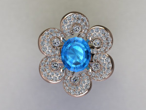 Women Diamond Ring 3Dプリントモデル
