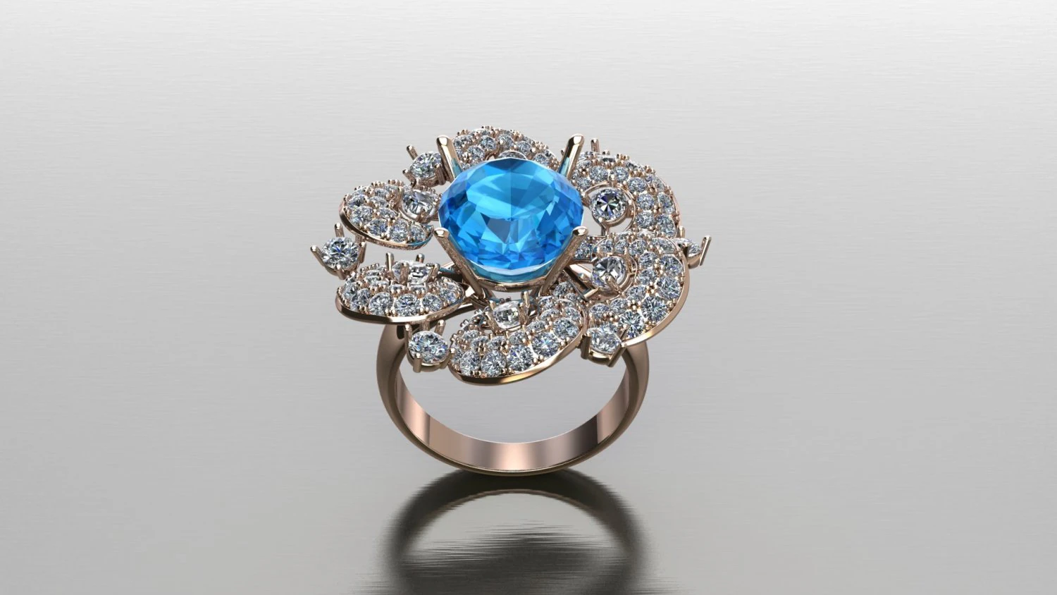 Women Diamond Ring 3D Print Model .c4d .max .obj .3ds .fbx .stl .blend 