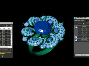 Women Diamond Ring 3D Print Model