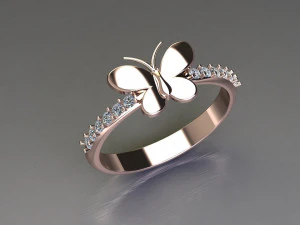 Women Ring Cad File 3D Print Model