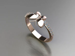 Women Ring Cad File 3D Print Model