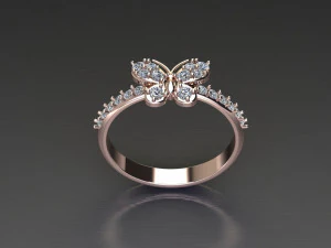 Women Ring Cad File 3D Print Model