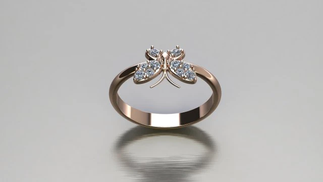 女性リング CAD ファイル 3Dプリントモデル .c4d .max .obj .3ds .fbx .stl .blend 