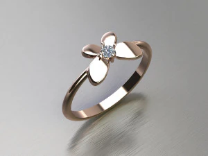 Women Ring Cad File 3D Print Model