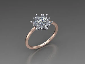 Women Ring Cad File 3D Print Model