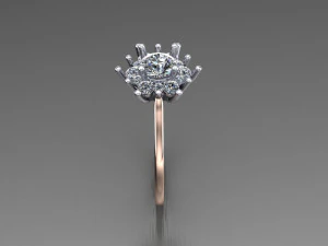 Women Ring Cad File 3D Print Model