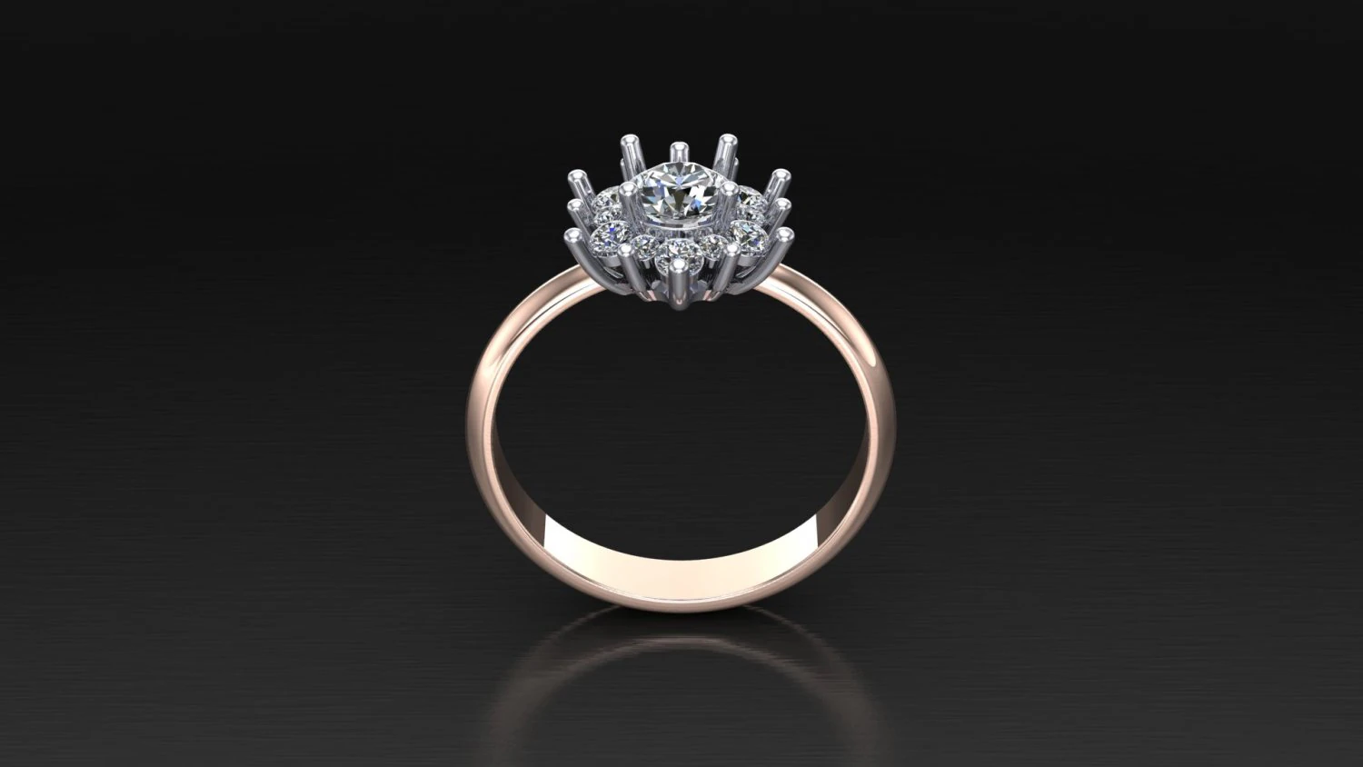 Women Ring Cad File 3D Print Model .c4d .max .obj .3ds .fbx .stl .blend