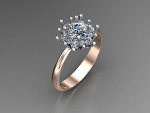 Women Ring Cad File 3D Print Model