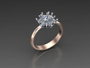 Women Ring Cad File 3D Print Model