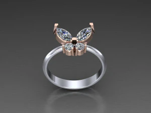 Women Ring Cad File 3D Print Model