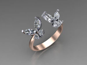 Women Ring Cad File 3D Print Model