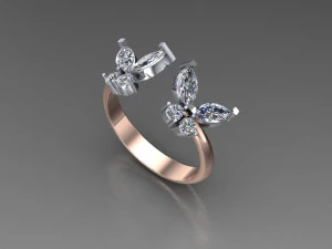 Women Ring Cad File 3D Print Model