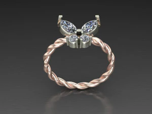 Women Ring Cad File 3D Print Model