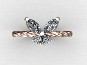 Women Ring Cad File 3Dプリントモデル
