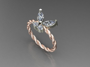 Women Ring Cad File 3Dプリントモデル