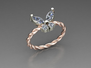 Women Ring Cad File 3Dプリントモデル