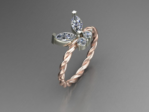 Women Ring Cad File 3Dプリントモデル