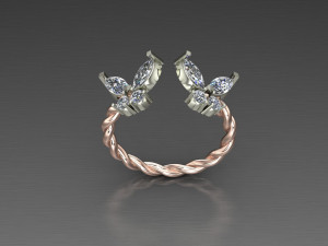 Women Ring Cad File 3D 打印模型