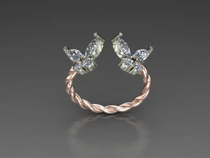 Women Ring Cad File 3D Print Model