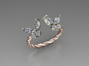 Women Ring Cad File 3D 打印模型