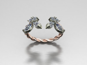 Women Ring Cad File 3D 打印模型