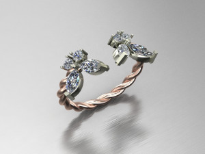 Women Ring Cad File 3D 打印模型