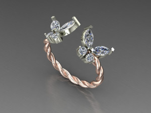 Women Ring Cad File 3D 打印模型
