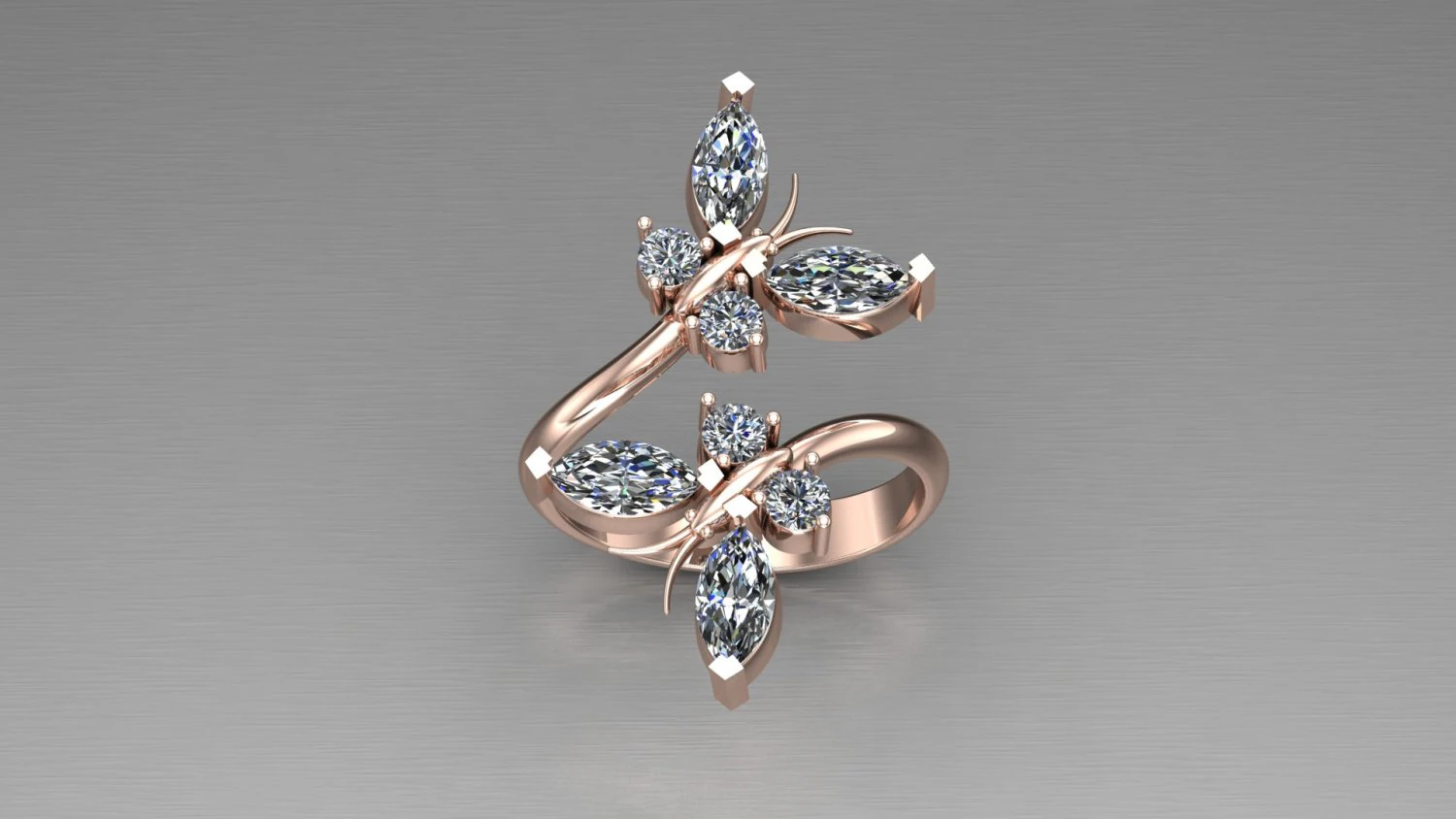 Women Ring Cad File 3D Print Model .c4d .max .obj .3ds .fbx .stl .blend 