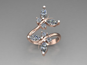 Women Ring Cad File 3D Print Model