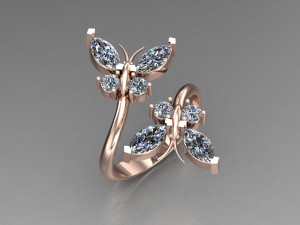 Women Ring Cad File Modèles 3D en vedette