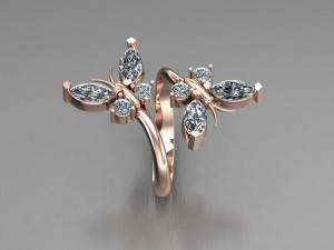 Women Ring Cad File Modèles 3D en vedette