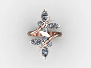 Women Ring Cad File 3D Print Model