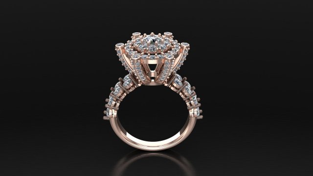 Women Ring Cad File 3Dプリントモデル .c4d .max .obj .3ds .fbx .stl .blend 