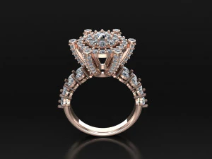 Women Ring Cad File 3D Print Model