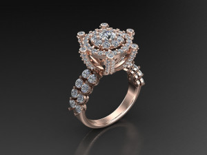 Women Ring Cad File 3Dプリントモデル