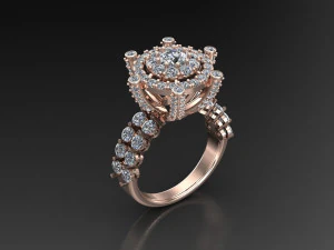 Women Ring Cad File 3D Print Model