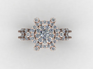 Women Ring Cad File 3Dプリントモデル