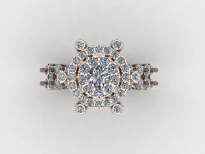 Women Ring Cad File 3D Print Model