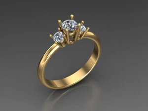 Women Ring Cad File 3D Print Model