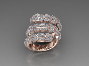 Women Ring Cad File 3D 打印模型