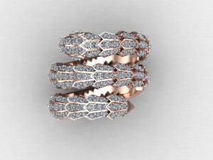 Women Ring Cad File 3D 打印模型