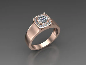 Women Ring Cad File 3D Print Model