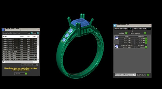 Women Ring Cad File 3D Print Model .c4d .max .obj .3ds .fbx .stl .blend 