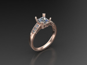 Women Ring Cad File 3D Print Model