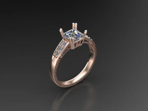 Women Ring Cad File 3D Print Model