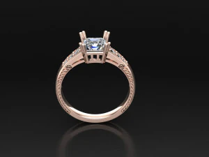 Women Ring Cad File 3D Print Model