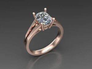 Women Ring Cad File 3D Print Model