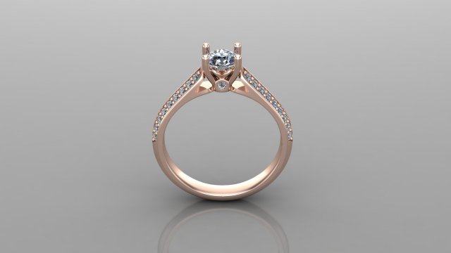 Women Ring Cad File 3D Print Model .c4d .max .obj .3ds .fbx .stl .blend 