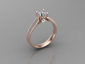 Women Ring Cad File 3D Print Model