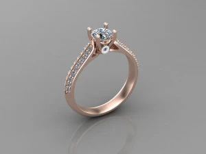 Women Ring Cad File 3D Print Model